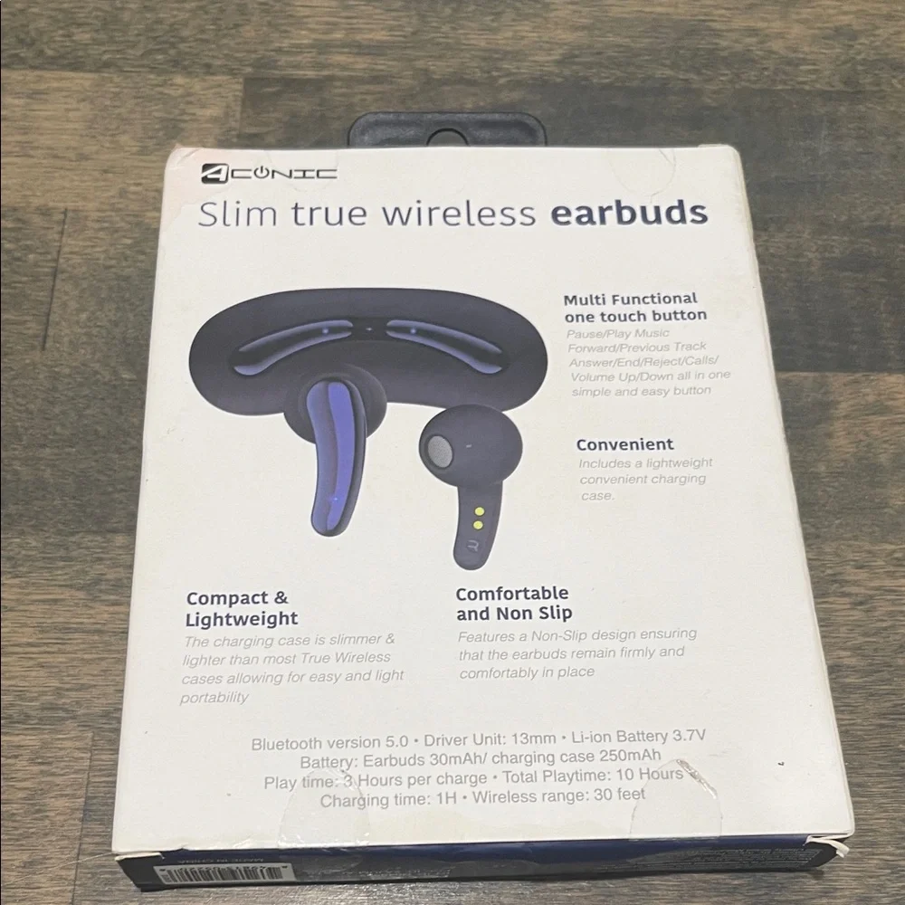 NWT 4conic Slim True Wireless Earbuds - Picture 3 of 7